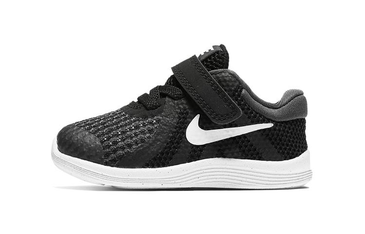 Nike REVOLUTION 4 Revolution 4 Дышащая Амортизация Низкие Кроссовки для Бега Черный Младенцы и Малыши 943304-006
