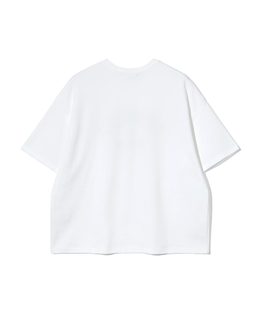 ADHOC Women'S Vintage Mood Brooklyn Lettering Semi-Loose Fit Short Sleeve T-Shirt (Ivory) (Hc5Sta1)