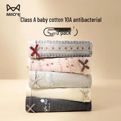 Mao Ren Женские милые трусы из чистого хлопка с антибактериальным эффектом