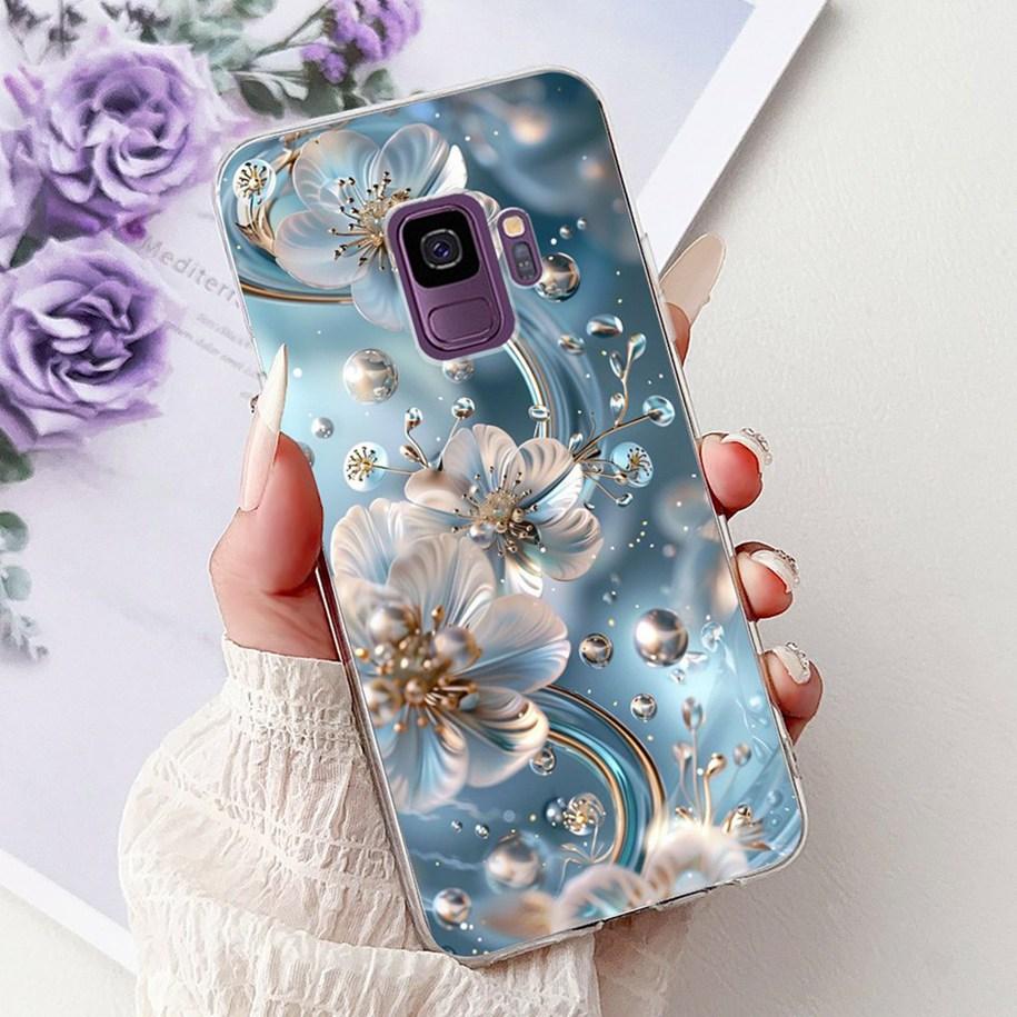 Чехол для Samsung Galaxy S9 SM-G960F Чехол Модный Цветок Мягкий Тонкий Задняя Крышка Для Samsung S9 Plus S 9 GalaxyS9 S9+ SM-G965F Capa
