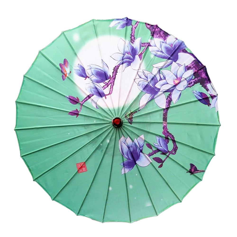 Waterproof Silk Cloth Women Umbrella Rain Proof Costume Parasol Flower Oil Paper Umbrella Party