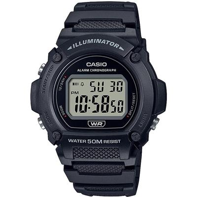 CASIO Стандартные цифровые мужские часы W-219H-1AV Черные Дешевле Casio Импортная модель