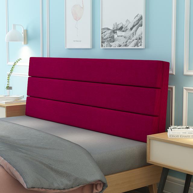 Современный однотонный мягкий чехол для изголовья кровати, подушка из губки с высоким отскоком, съемная моющаяся подушка для талии, чехол для изголовья кровати