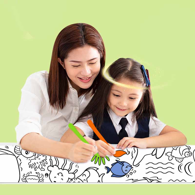 30*89 см детские граффити свитки очень длинные детский сад детские цветные рулоны инструмент для рисования бумажные развивающие игрушки