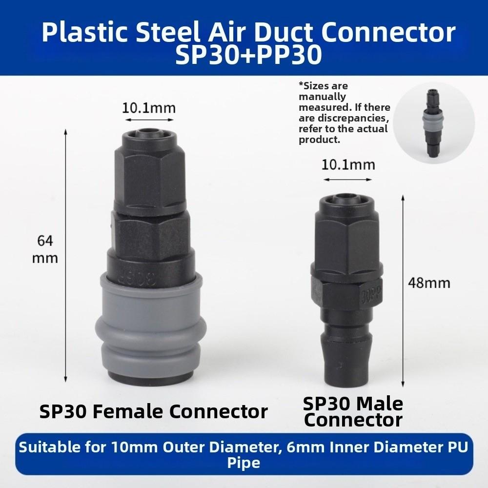 Plastic Steel Material Self-Locking Quick Connector Quick Coupling Connector For Compressor