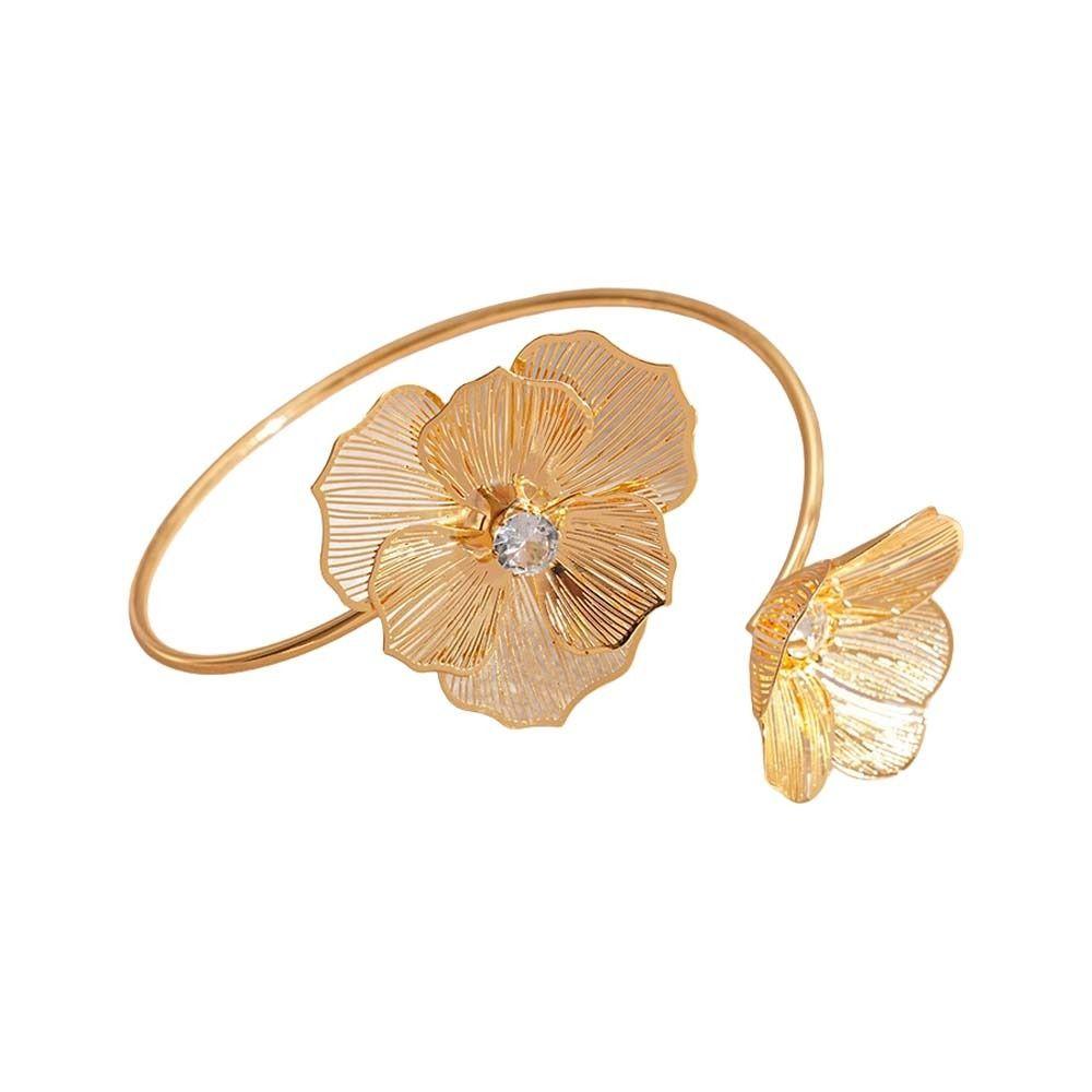 Geometry Wave Line Metal Arm Cuff Zinc Zinc Alloy Wide Open Arm Cuff Simple Bohemian Bracelet Jewelry Gift