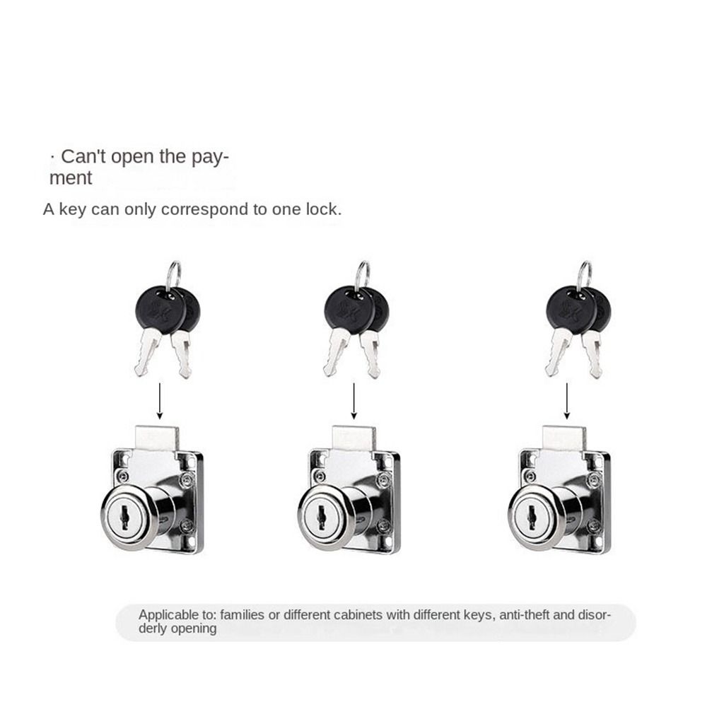 With Keys Cabinet Latch Locks Zinc Alloy Furniture Door Lock New Desk Drawer Lock Drawer