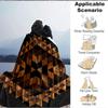 1Pc Geometric Wooden Blanket Soft And Comfortable Casual Warm Camping Travel Christmas Halloween Xmas Gift M928263
