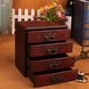 Antique Jewelry Storage Box Retro Ming & Qing Dynasty Style 4 Drawers Make-up Storage Box