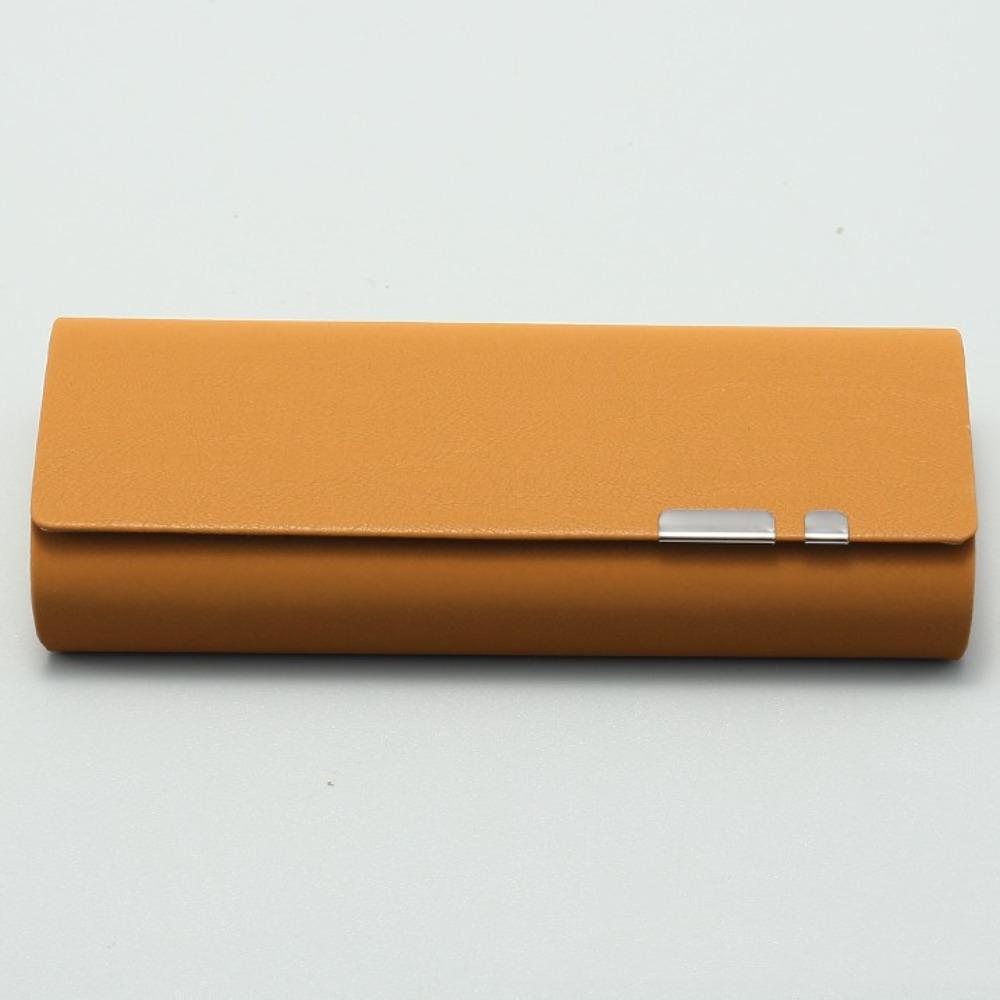 PU Leather Glasses Box Solid Color Eyeswear Case Portable Glasses Storage Box Women