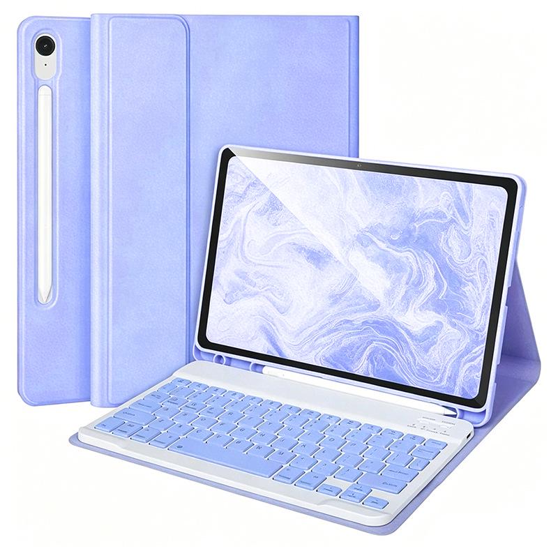 Защитный чехол-клавиатура Bluetooth для Samsung Tab S8/S9/S10 Plus, S7 FE, 12.4 - Совместим с моделями для Испании и Франции.