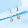 Женские серьги-капли с муассанитом 0,5 карата, 5 мм, Снежинка, стерлинговое серебро S925, белое золото 18 карат, покрытые бриллиантами, ювелирные изделия