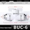 Pneumatic Hand Valve Set with Quick-Plug Connectors BUC 4/6/8/10mm