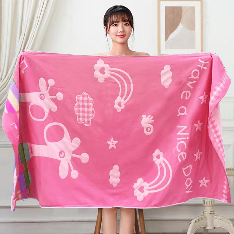 Towel 70x140cm Bath Large Size Adult Enlarged Pure Cotton Gauze Bath Towel Soft Absorbent Quick Drying No Lint
