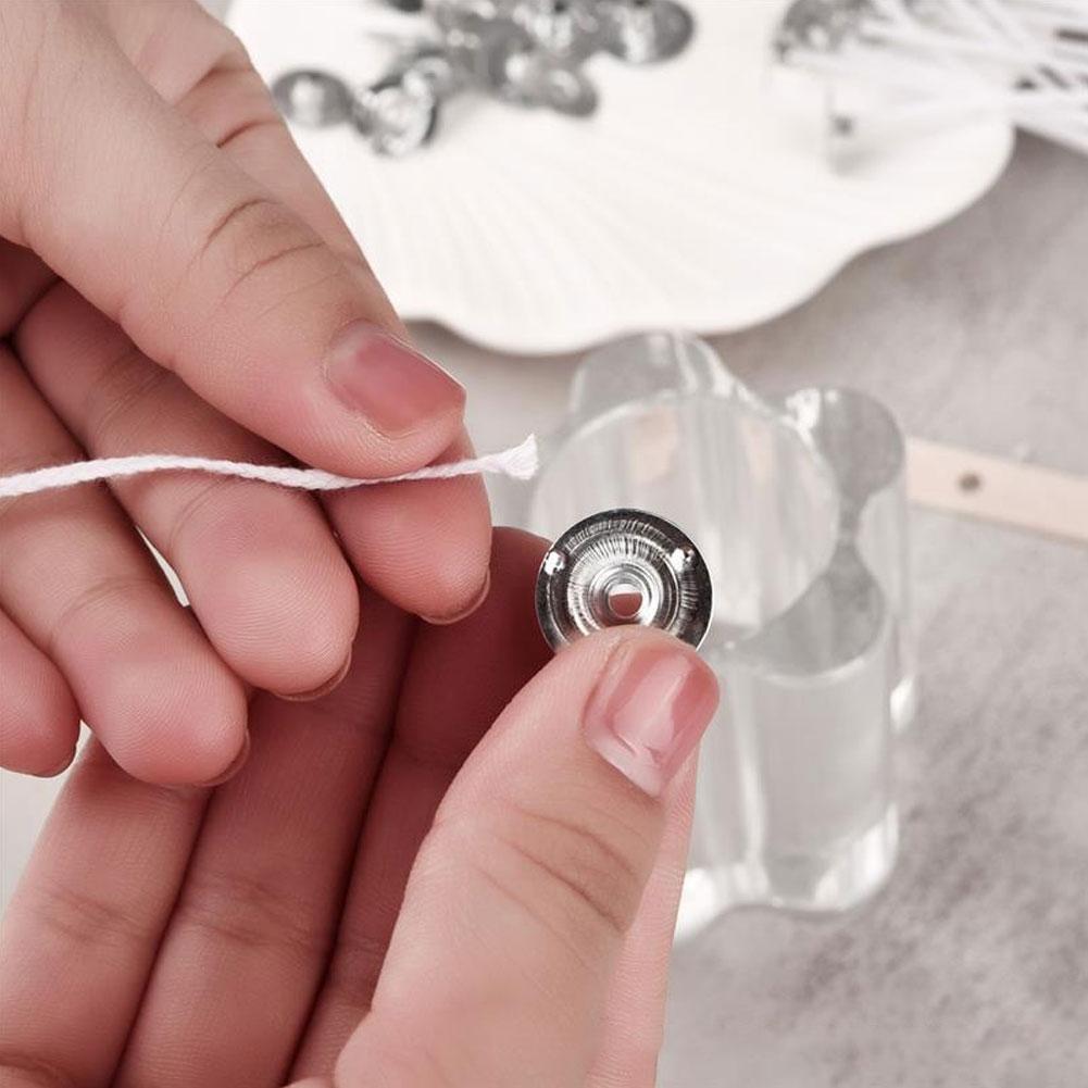 100 шт./лот, ручная работа, металлические фитили для свечей, поддерживающие фитили, основа для свечей, инструменты для самостоятельного изготовления свечей своими руками