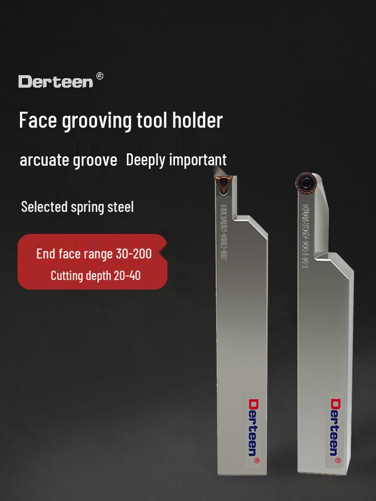 Anti-Vibration CNC Lathe Face Arc Grooving Tool Holder - Large Depth STFCR