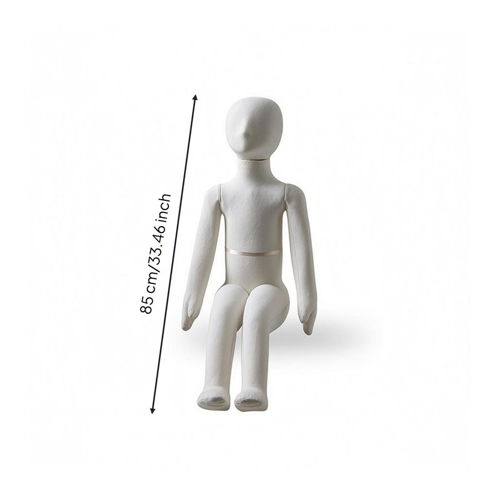 Full Body Child Mannequin Minimalist Kids Display Figure Gender-Neutral