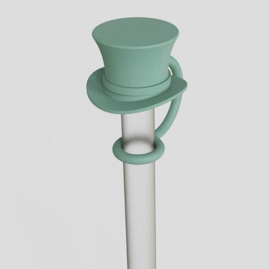 4Pcs Straw Cover Cute Hat Silicone Straw Toppers Dustproof Splashproof Straw Lid Water Bottle Accessory