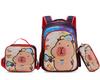 New 16-Inch 3-Piece Kids Cartoon Backpack Set Nylon Rolling Backpack School Bag for Boys Girls