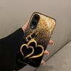 Золотая пыль Бабочка Любви Чехол для Телефона Стеклянный Чехол для Samsung Galaxy S26 S25 S24 S23 S22 S21 FE Ultra Plus защита от царапин Гладкий