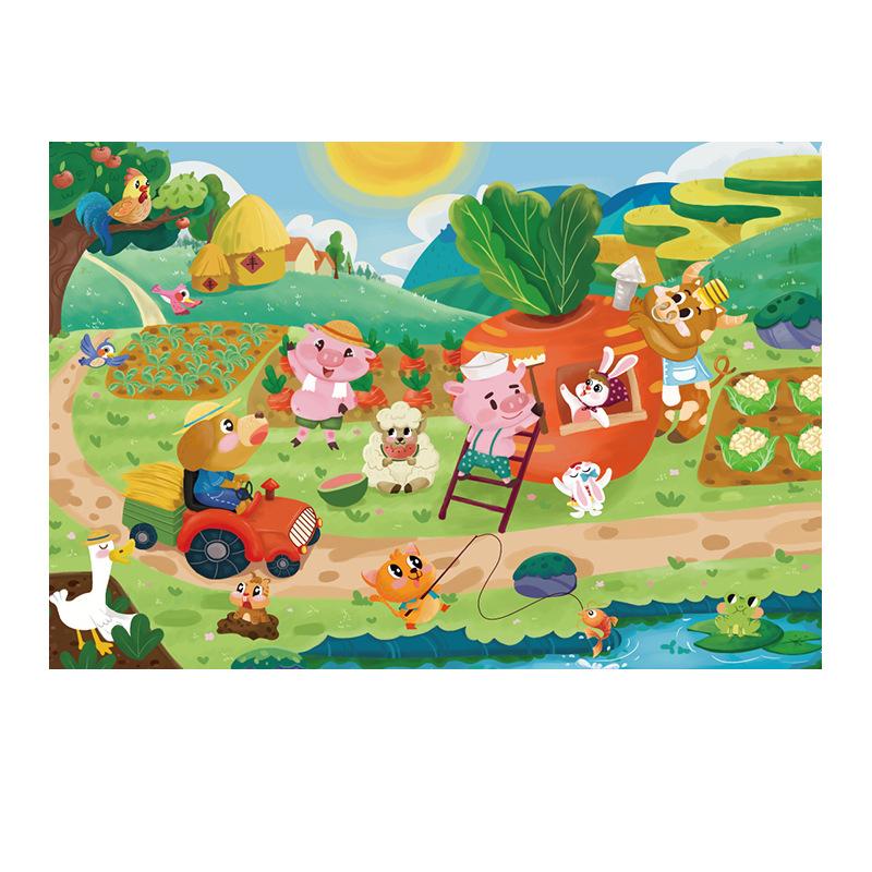 36 шт. Переносная jigsaw puzzle Детская Бумажная Крупные Детали Puzzle Подарок для Развития 3-6 Лет Детские Игрушки Пазл для Малышей