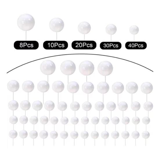 108 шт., шарики для украшения торта, воздушные шары, вставки для кексов, пенопластовые украшения для выпечки, сделай сам, многоразовые, праздничная атмосфера, декор для торта