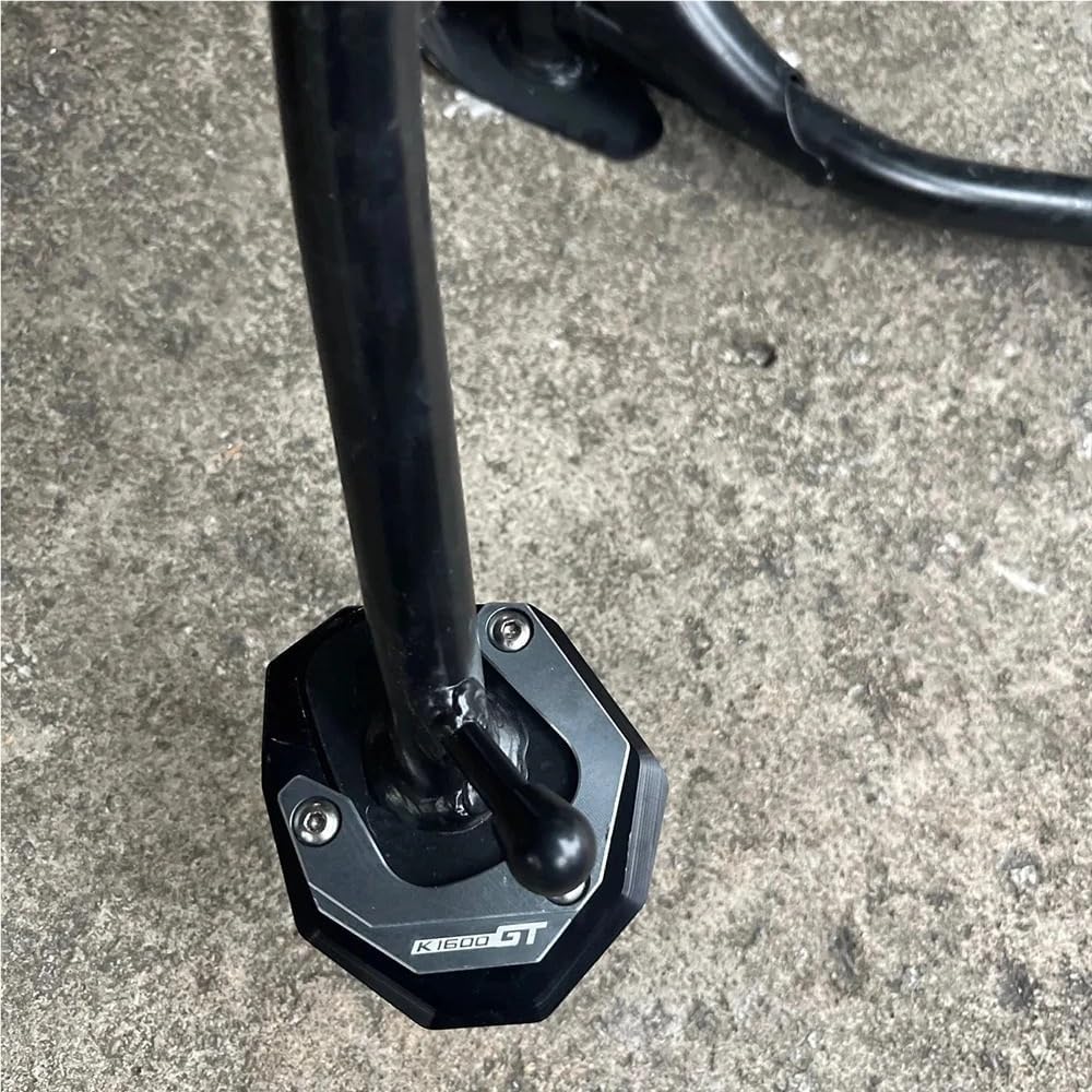 Foot Side Stand Enlarger for B&MW K1600B K1600GT K1600 GTL 2017-2023 Motorcycle Kickstand Extension Foot Side Stand Enlarge Pad(Black-K1600GT)