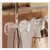 Без перфорации, легкий роскошный узор на леднике, крючок для ванной комнаты, бесшовный крючок для ванной, самоклеящийся крючок, крючок для одежды за дверью