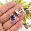 Amethyst Gemstone 925 Sterling Silver Handmade Cufflinks 0.66" Engagement Gift CL-6-16
