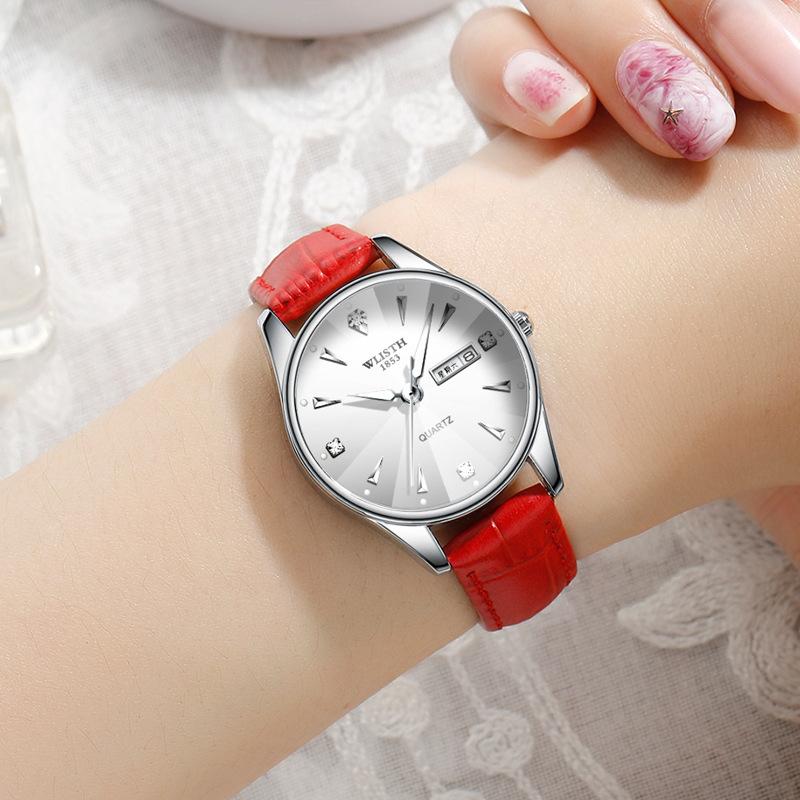 New Top Brand Casual Double Calendar Luminous Quartz Couple's Watches