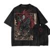 Unisex Dark Souls Washed Oversized T-Shirt Soft Loose Women Men Unisex Streetwear Short Sleeve Fashion Trendy Female Male Clothing Tee