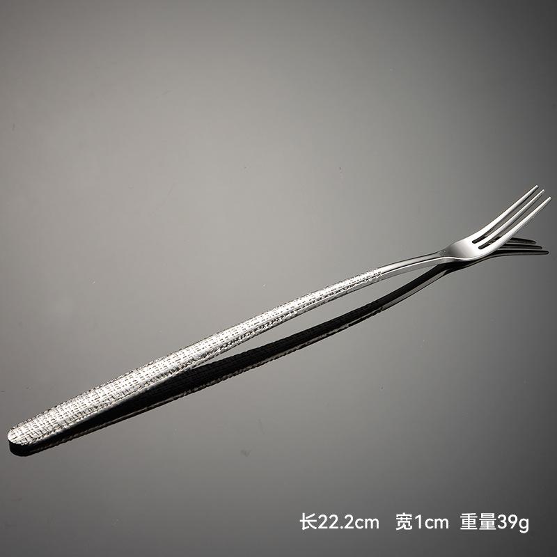 304 Stainless Steel Elegant Series Relief Crack Creative High Value Western Food Knife and Fork Spoon Dessert Ice Spoon and Fork
