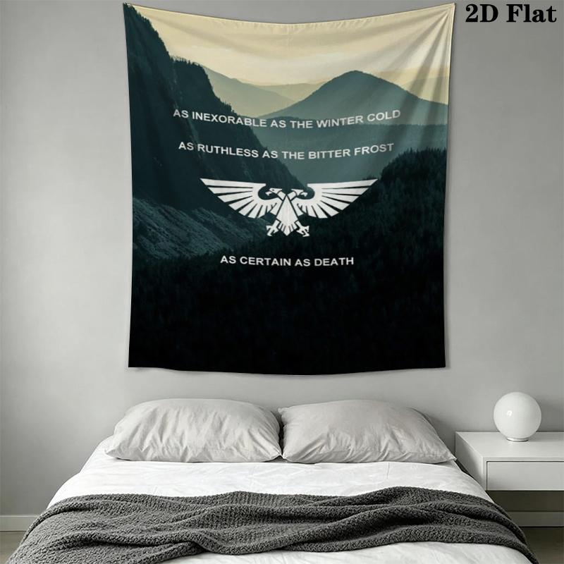 Warhammer 40K Wall Tapestry Aesthetic Wall Hanging Printed Fabric Blanket Decorative Tapestries for Bedroom Living Room Home Decor