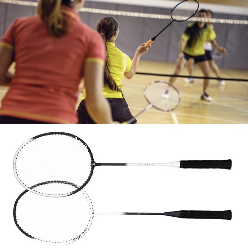 1Pair Light Weight Badminton Racket Set Professional Double Badminton Racquet Shuttlecocks Racquet for 2 Players Playing