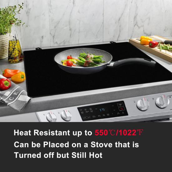1 Set Cooktop Protector Mat Smooth Surface Household Supplies Easy To Clean Induction Cooktop Protector Mat Practical Anti-scratch