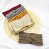 European & American Double Twist Knit Headband Earmuffs - Imitation Mink Wool Hair Accessory for Warm Autumn/Winter