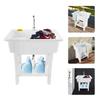 Портативная хозяйственная раковина, прачечная раковина, уличная отдельно стоящая хозяйственная раковина, пластиковая раковина для прачечной, белая 70 кг/154 фунта для прачечной, ванных комнат