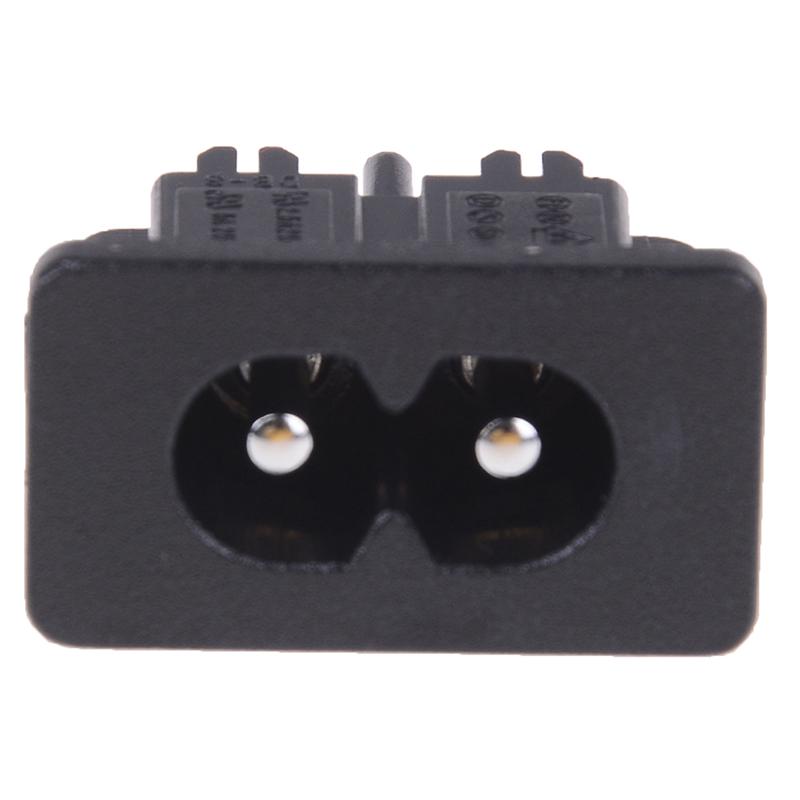 5Pcs Ac250V 2.5A Iec320 C8 Male 2 Pins Power Inlet Socket Connector