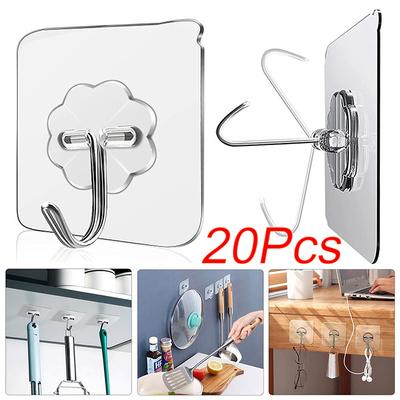Самоклеящиеся крючки, сверхпрочные дверные и настенные клейкие крючки для кухни, ванной комнаты, офиса, шкафа, подвесные украшения для ключей из ткани для полотенец