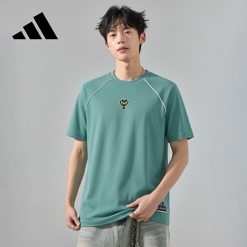 adidas Мужская дышащая футболка для активного отдыха и спорта