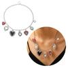 Multipurpose Antique Silver Statement Necklace Featuring Multiple Flaming Heart Pendants and Gothic Designs Wear