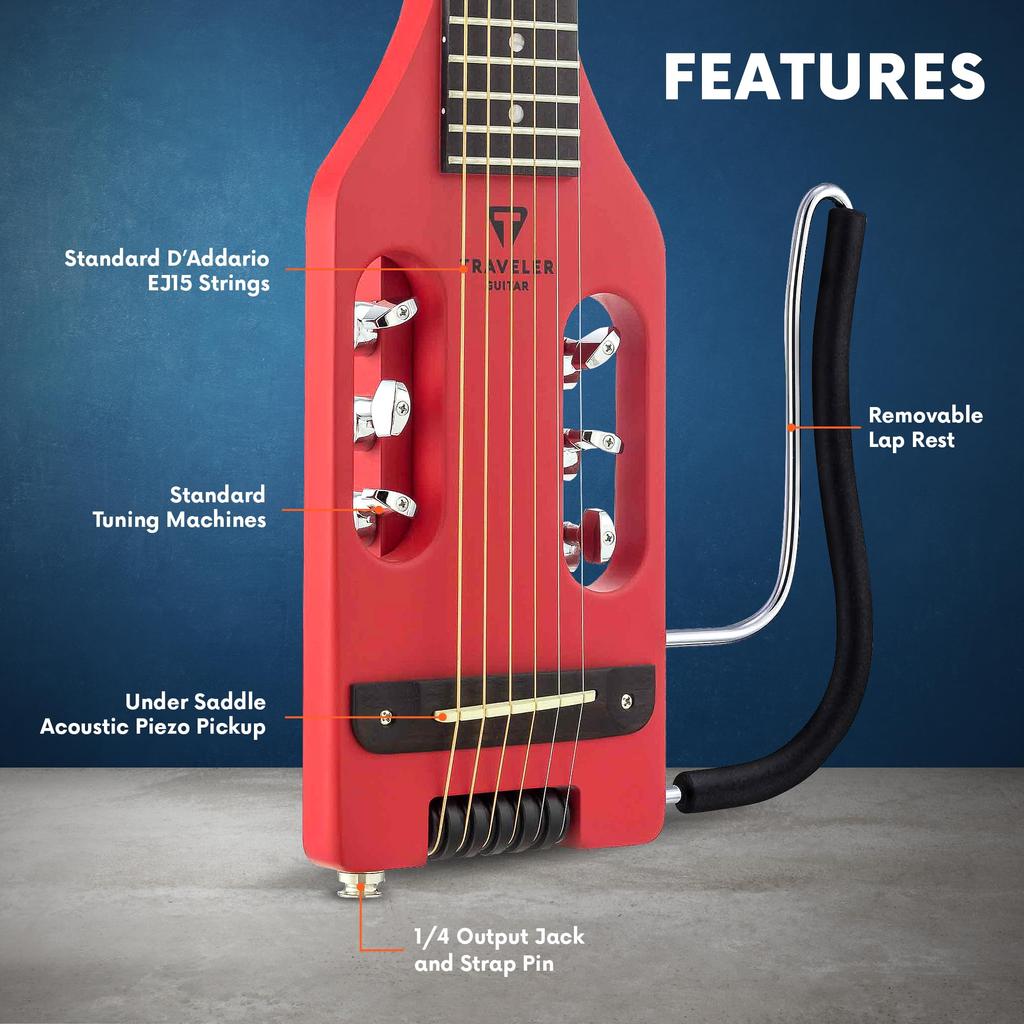 TRAVELER GUITAR Traveler Guitar Акустическая красная винтажная красная Сверхлегкая Сверхлегкая акустическая/винтажная