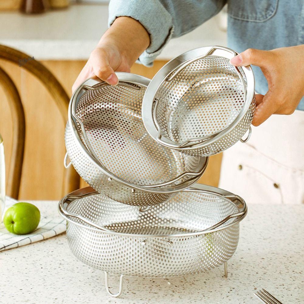 Stainless Steel Rice Cooker Steam Basket Rustproof Drain Basket Steaming Rack  Deep Fryer