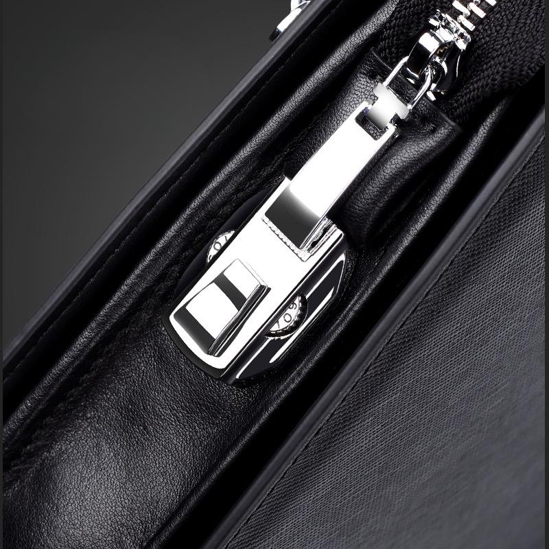 Men's Handbag Genuine Leather Code Lock Premium Touch Clutch Bag Men's Business Large Capacity Men's Clutch Bag