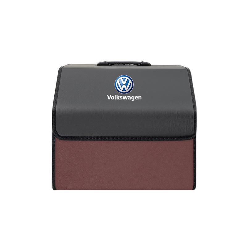 For VW Car Leather Storage Box Auto Trunk Organizer Bag Accessories For VW Golf Polo Tiguan Touran Jetta Passat CC T5 GTI Magotan Caddy