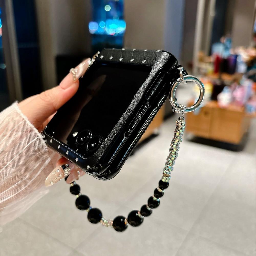Чехол для телефона Motorola Moto Raz 50 60 70 Ultra Модный Браслет Жесткий Корпус Защита Оси Однотонный Ударопрочный Задняя Крышка