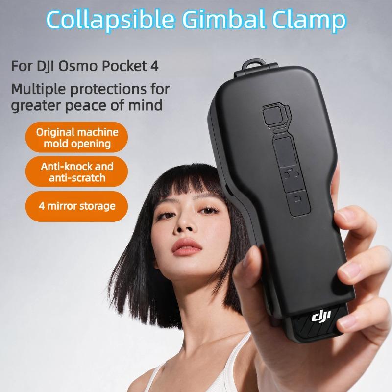 Для DJI OSMO Pocket 4 Пластиковый защитный чехол-крышка со складывающейся конструкцией, с 4 слотами для хранения фильтров и ремешком, для DJI Pocket 3