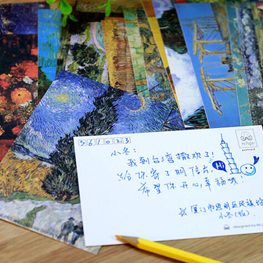 30 PCs/lot Colourful Gift Decorations New Bookmark Retro Postcards Van Gogh Oil Painting
