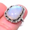 Ювелирное кольцо из натурального радужного лунного камня, стерлингового серебра 925 пробы, размер 8 c7j10