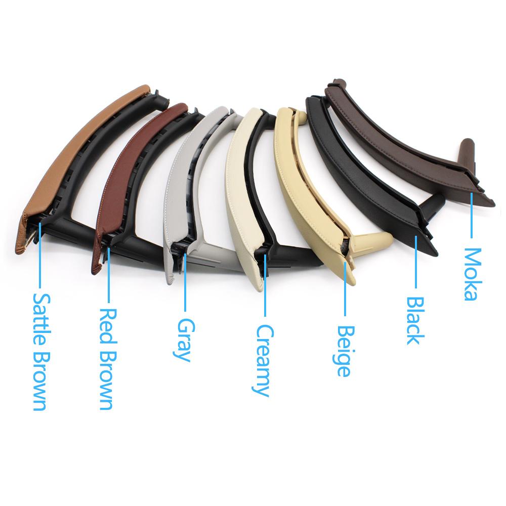 Ручка для внутренних пассажирских дверей с левым рулем и правым рулем с кожаным внешним чехлом для BMW X5 X6 E70 E71